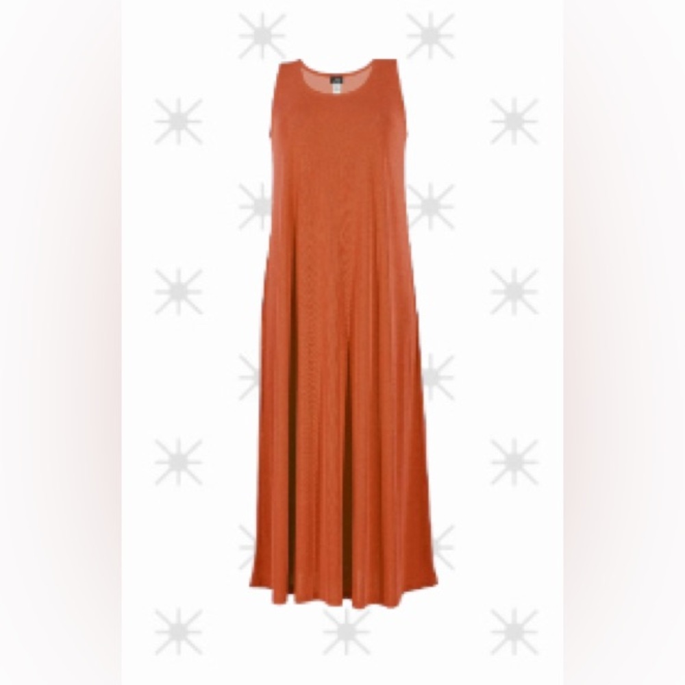 Sleeveless Rust Maxi Dress
New long  T-shirt dress 
3X Cotton‎ Casual - Picture 5 of 5